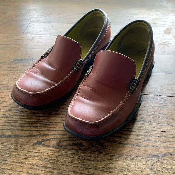 Cole Haan red leather slip on oxford style loafers size 5.5 - Picture 11 of 11